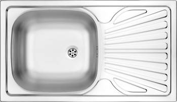 Zlewozmywak stalowy 1-komorowy z ociekaczem Techno