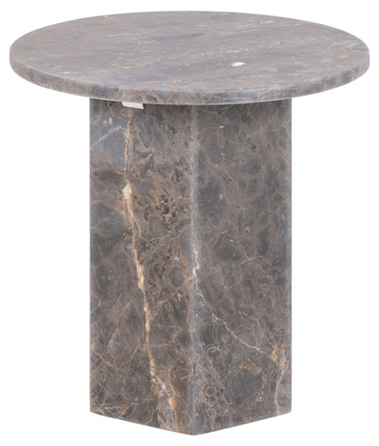 Actona Stolik Kawowy Okrągły Naxos Marmur Brązowy Mat