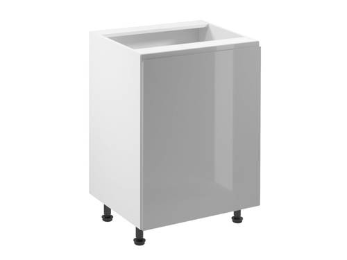 Szafka Kuchenna Dolna 1-drzwiowa Lewa D60-L Aspen Grey Szary Połysk