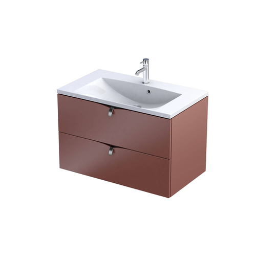 Oristo Szafka z Umywalką SIENA UNI 80 cm Czerwony