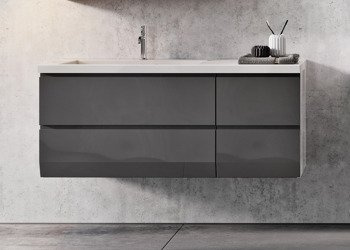 Oristo Szafki z umywalką 125 cm BRYLANT grafitowe L