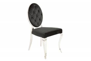 Krzesło Modern Baroque czarne pikowane