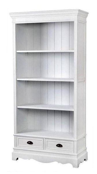 Latina 02 Regał 2S biały prowansalski metalowe uchwyty drewno/mdf