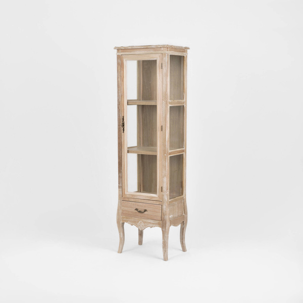 Merano 05B Witryna 1D/1S rustykalna bielona przecierana drewno/mdf