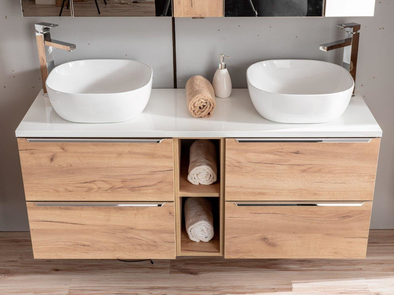 Szafka pod umywalkę 80 cm Capri dąb 821