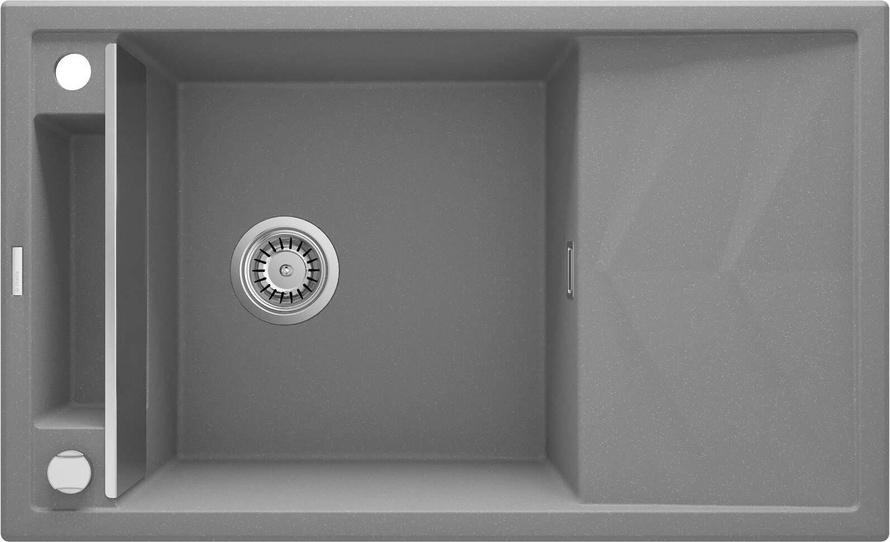 Zlewozmywak granitowy magnetyczny 1-komorowy z ociekaczem Magnetic